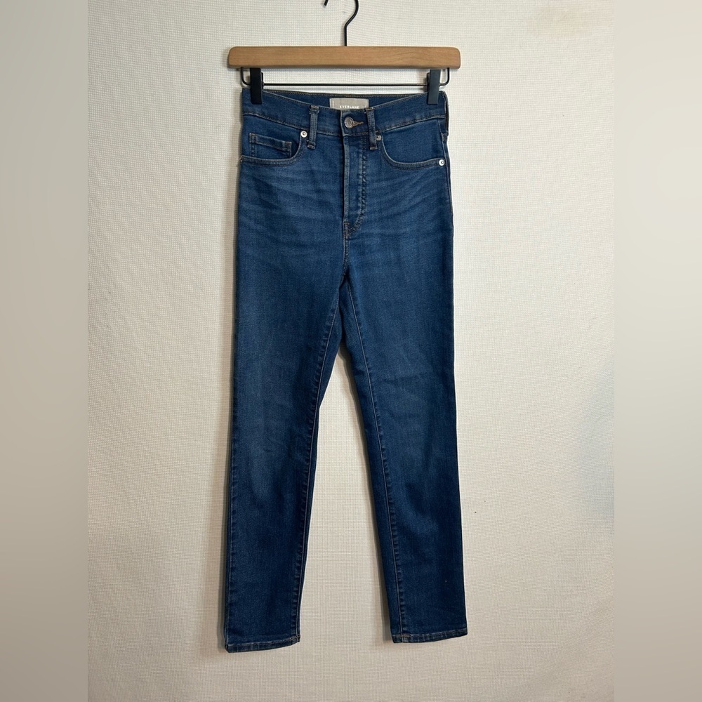 Everlane hi rise slim straight jeans